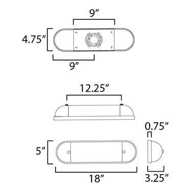 Maxim Lighting Capsule 18" LED Bath Vanity CCT Select Polished Chrome