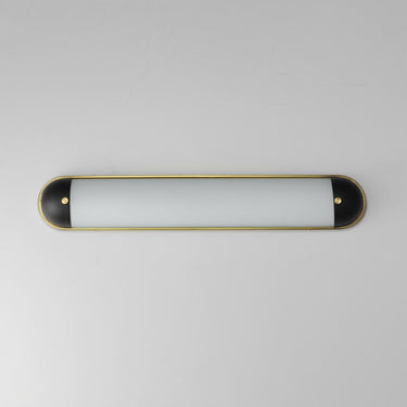Maxim Lighting Capsule 30" LED Bath Vanity CCT Select Black/Natural Aged Brass