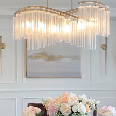 Maxim Lighting Victoria 6-Light Linear Chandelier Golden Silver