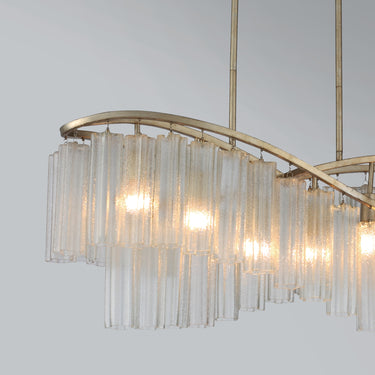 Maxim Lighting Victoria 6-Light Linear Chandelier Golden Silver