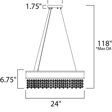 Maxim Lighting Mystic 16-Light LED Pendant Bronze