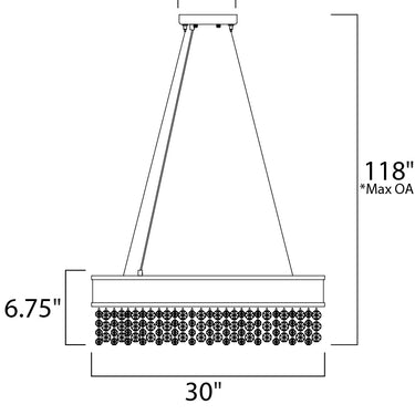 Maxim Lighting Mystic 22-Light LED Pendant Bronze