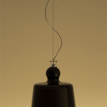 Acquatinta Murano Glass Pendant, Black Glass — Produzione Privata, view 7