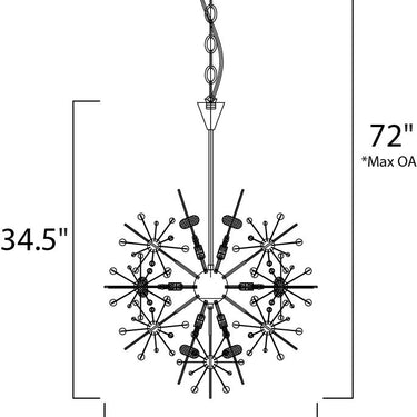 Maxim Lighting Starfire 11-Light Chandelier Polished Chrome