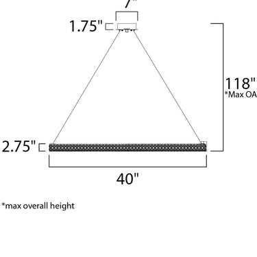 Maxim Lighting Eternity 40" LED Pendant Polished Chrome