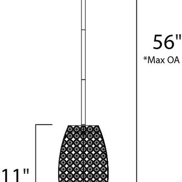 Maxim Lighting Glimmer 3-Light Pendant Bronze