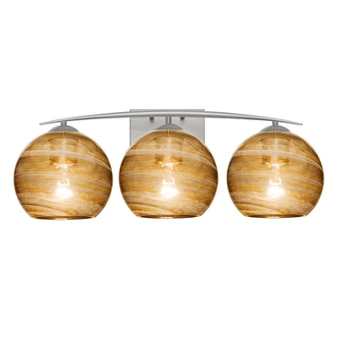 Jilly vanity light: Vapor Amber, Satin Nickel | Besa Lighting