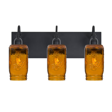 Milo 4 vanity light: Amber | Besa Lighting