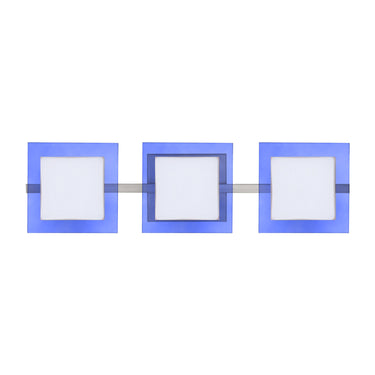 Alex vanity light: Opal/Blue, Satin Nickel | Besa Lighting