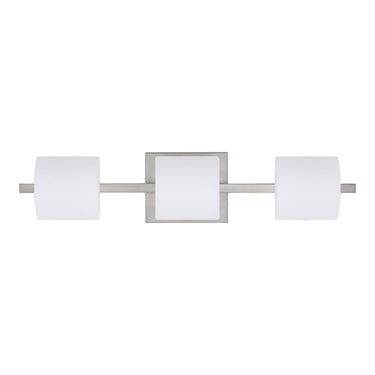 Paolo vanity light: Opal Matte, Satin Nickel | Besa Lighting
