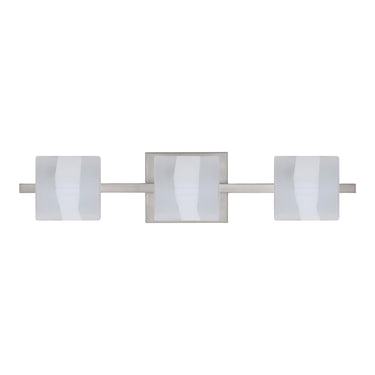 Paolo vanity light: Opal Frost, Satin Nickel | Besa Lighting
