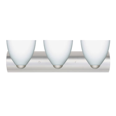 Sasha vanity light: Opal Matte, Satin Nickel | Besa Lighting
