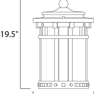 Maxim Lighting Santa Barbara VX 3-LT Outdoor Hanging Lantern Sienna