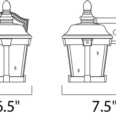 Maxim Lighting Dover VX Outdoor Wall Lantern Bronze