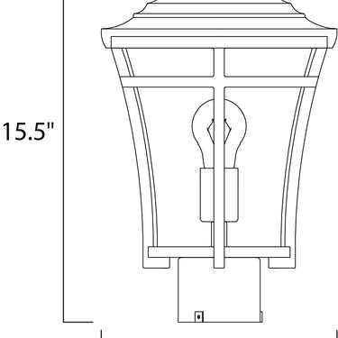 Maxim Lighting Balboa VX Outdoor Pole/Post Lantern Copper Oxide