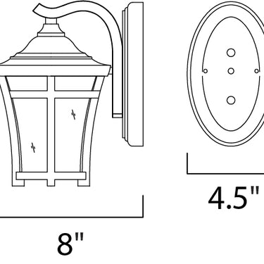 Maxim Lighting Balboa VX Outdoor Wall Lantern Copper Oxide