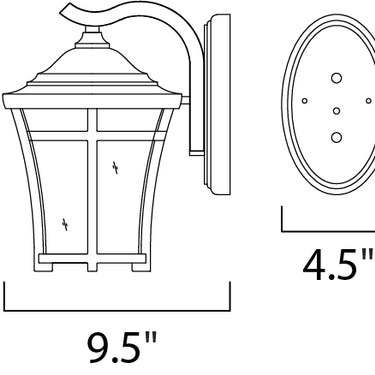 Maxim Lighting Balboa VX Outdoor Wall Lantern Copper Oxide