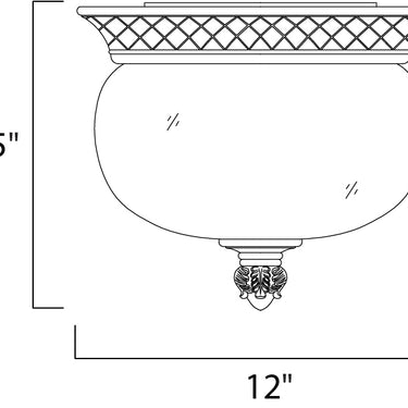 Maxim Lighting Carriage House 2-Light Outdoor Ceiling Mount Oriental Bronze