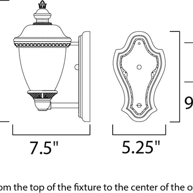 Maxim Lighting Carriage House VX Outdoor Wall Lantern Oriental Bronze