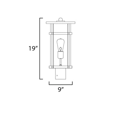 Maxim Lighting Clyde VX VX Post Lantern Black