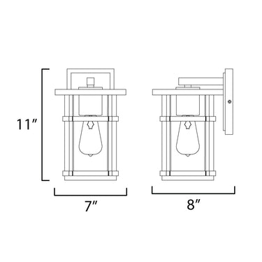 Maxim Lighting Clyde VX Outdoor Wall Sconce Black