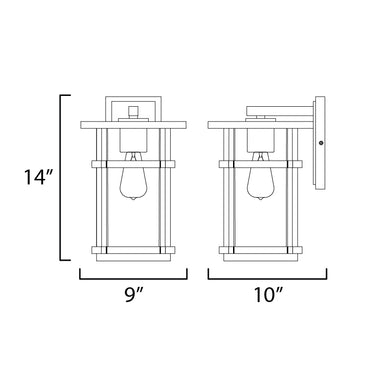 Maxim Lighting Clyde VX Medium Outdoor Wall Sconce Black