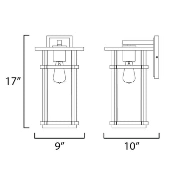 Maxim Lighting Clyde VX Large Outdoor Wall Sconce Black