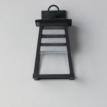 Maxim Lighting Shutters Small Outdoor Wall Sconce Weathered Zinc/Black