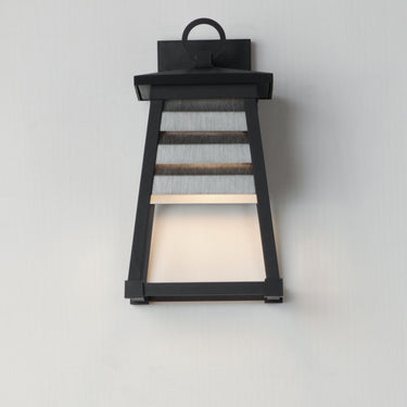 Maxim Lighting Shutters Small Outdoor Wall Sconce Weathered Zinc/Black