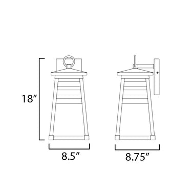 Maxim Lighting Shutters Medium Outdoor Wall Sconce White/Black