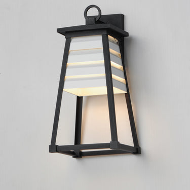 Maxim Lighting Shutters Medium Outdoor Wall Sconce White/Black
