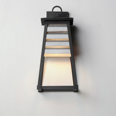 Maxim Lighting Shutters Medium Outdoor Wall Sconce Weathered Zinc/Black