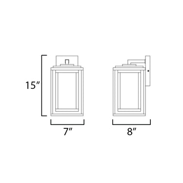 Maxim Lighting Cabana VX Medium Outdoor Sconce Black