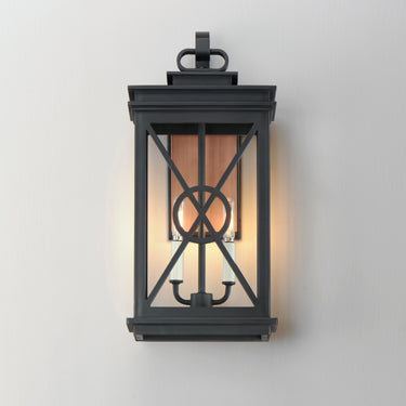 Maxim Lighting Yorktown VX 2-Light Outdoor Wall Sconce Black/Aged Copper
