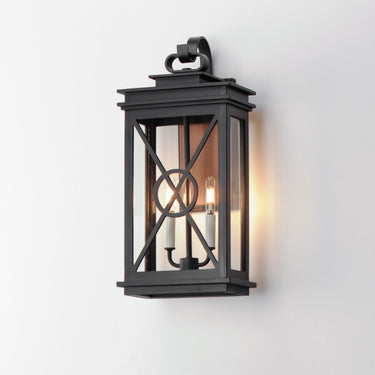 Maxim Lighting Yorktown VX 2-Light Outdoor Wall Sconce Black/Aged Copper