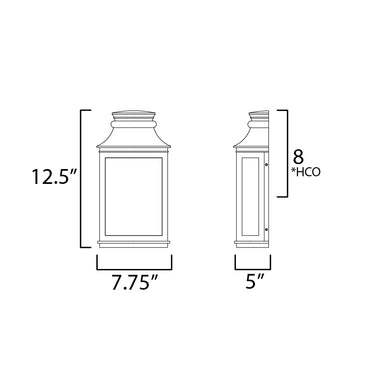 Maxim Lighting Savannah VX Small Outdoor Sconce Black Oxide