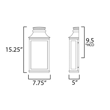Maxim Lighting Savannah VX 2-Light Outdoor Sconce Black Oxide