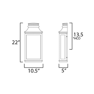 Maxim Lighting Savannah VX 3-Light Outdoor Sconce Antique Copper/Black Oxide
