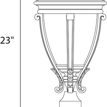 Maxim Lighting Camden VX 3-Light Outdoor Pole/Post Lantern Golden Bronze