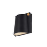 Maxim Lighting Rivet VX Small LED Outdoor Sconce Black/Antique Brass