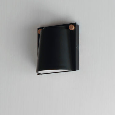 Maxim Lighting Rivet VX Small LED Outdoor Sconce Black/Antique Brass