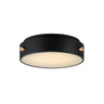 Maxim Lighting Rivet VX LED Flush Mount Black/Antique Brass