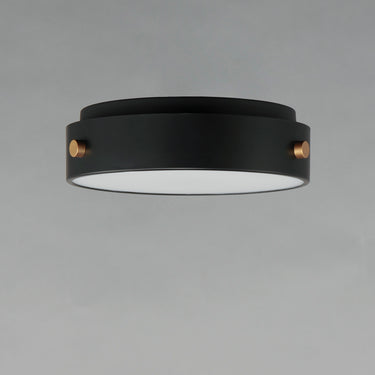 Maxim Lighting Rivet VX LED Flush Mount Black/Antique Brass
