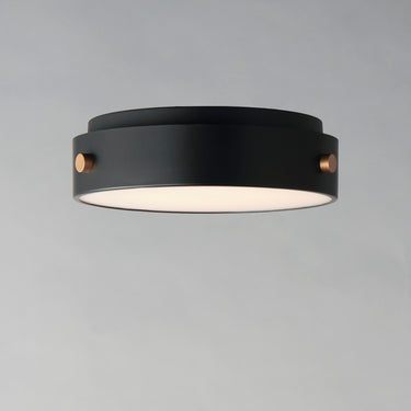Maxim Lighting Rivet VX LED Flush Mount Black/Antique Brass