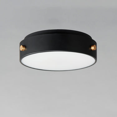 Maxim Lighting Rivet VX LED Flush Mount Black/Antique Brass