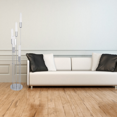 Finesse Decor Acrylic Cylinder Floor Lamp 5 Light