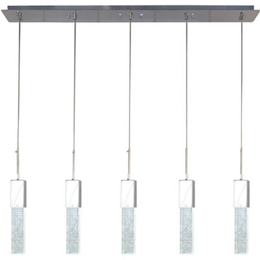 Finesse Decor Rectangular Crystal Chandelier 5 Light