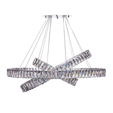 Finesse Decor Crystal Elegance LED Chandelier 3 Ovals