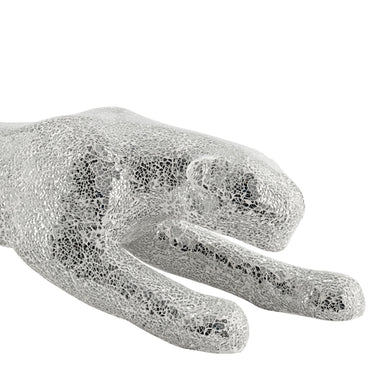 Finesse Decor Boli Panther Sculpture Glass and Chrome