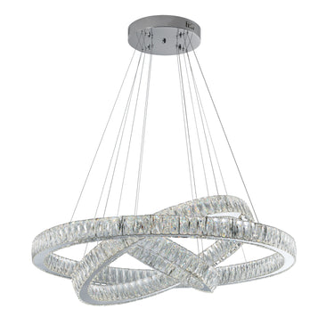 Finesse Decor Crystal Elegance Three Ring Chandelier
